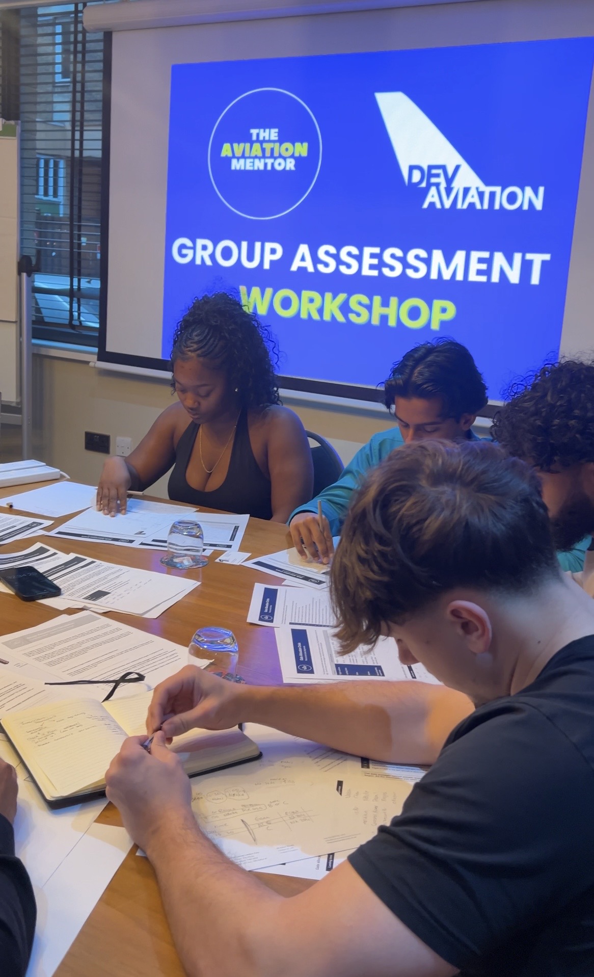 Group assessment practice in progress, The Aviation Mentor